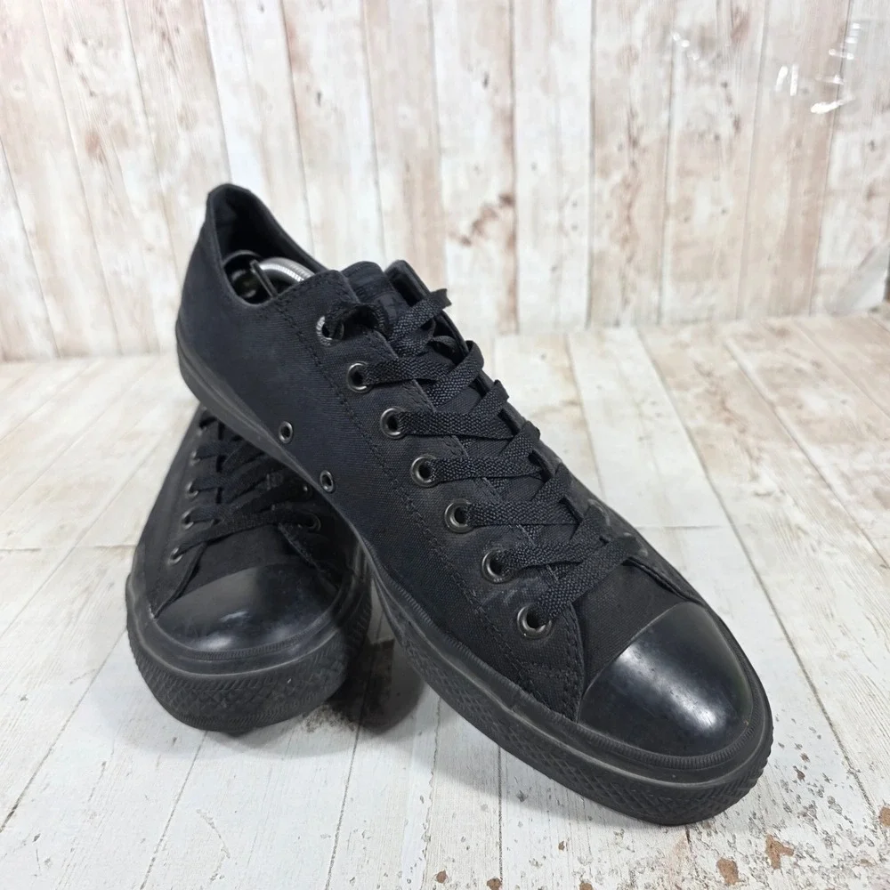 Converse Chuck Taylor II Low Top Sneakers Mens 12 Black 151223C Lunarlon Insole